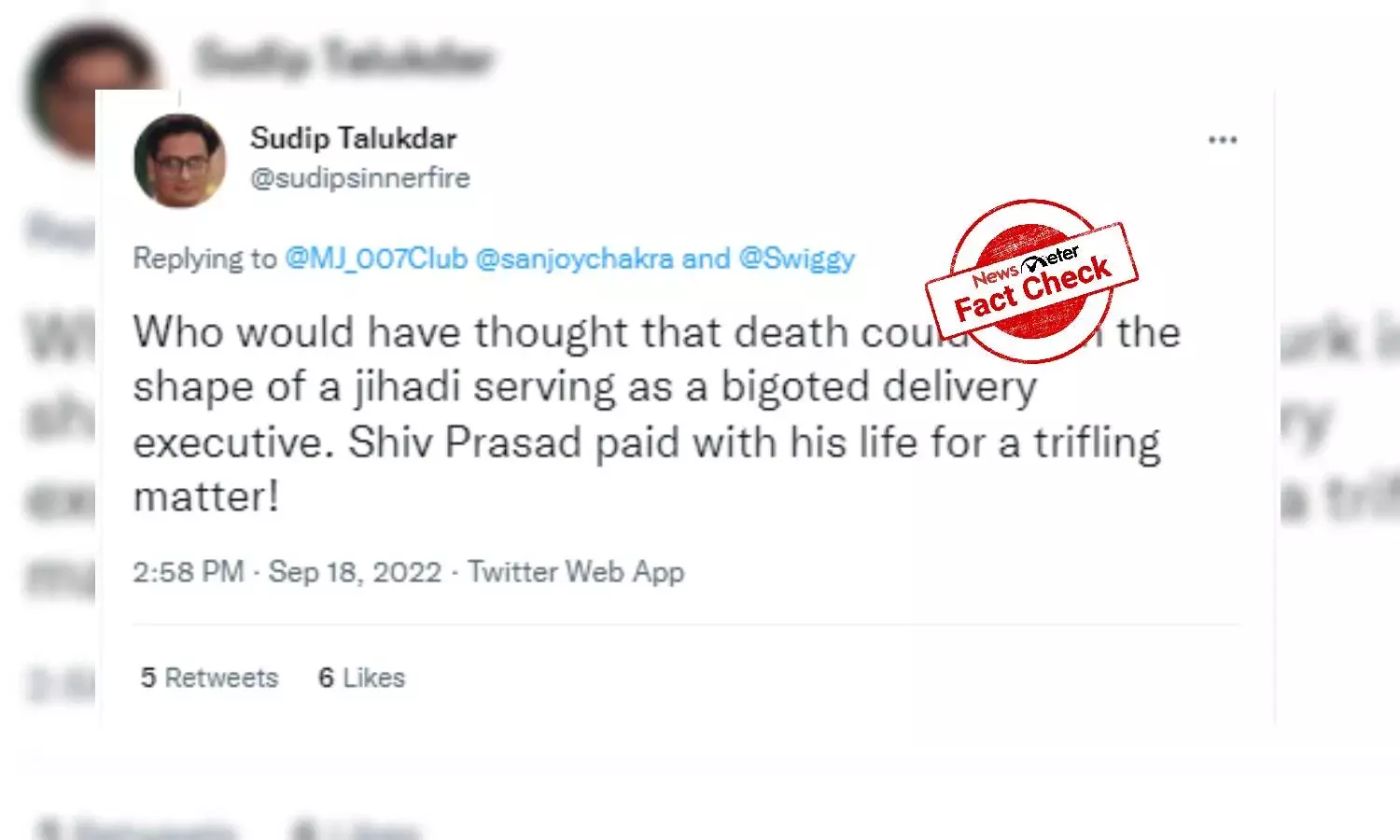 No communal angle in Hyd incident where Swiggy delivery agent stabbed cook