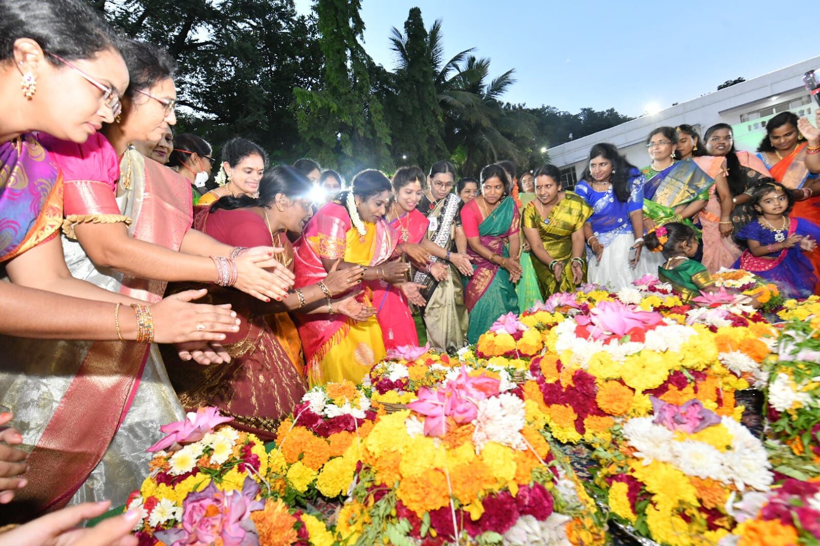 TS Guv celebrates the first day of the Bathukamma festival with women