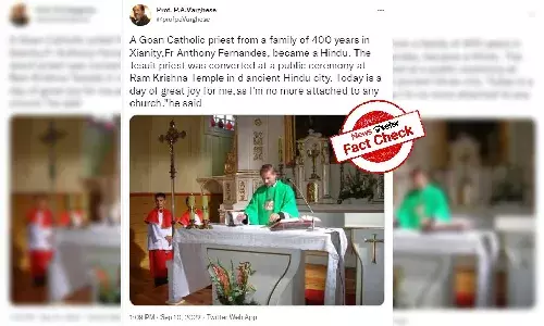Did Goan catholic priest convert to Hinduism?