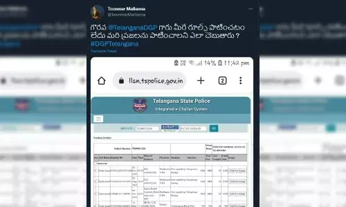 Tweet about DGPs unpaid traffic challans worth Rs.7K proved false