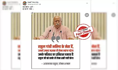 RSS chief Mohan Bhagwat never said Rahul Gandhi is the leader of the future