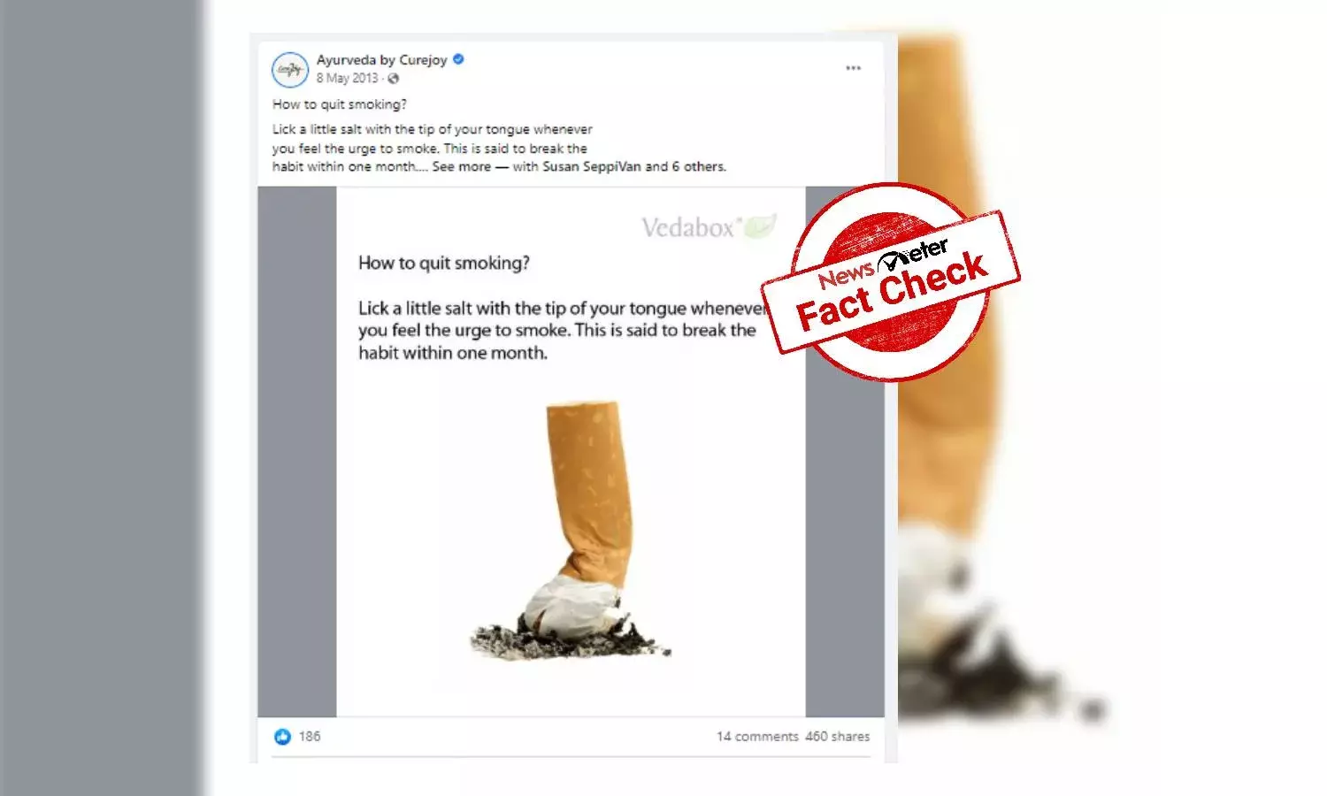 Does licking salt help quit smoking? Viral claim debunked