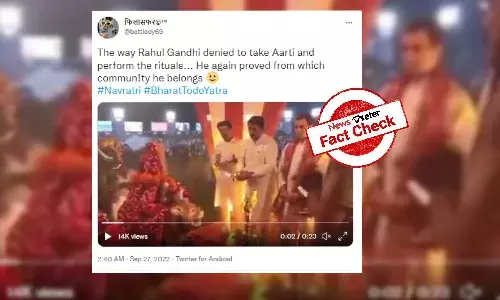 No, Rahul Gandhi did not refuse to perform aarti; viral claim is false