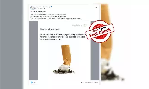 Does licking salt help quit smoking? Viral claim debunked