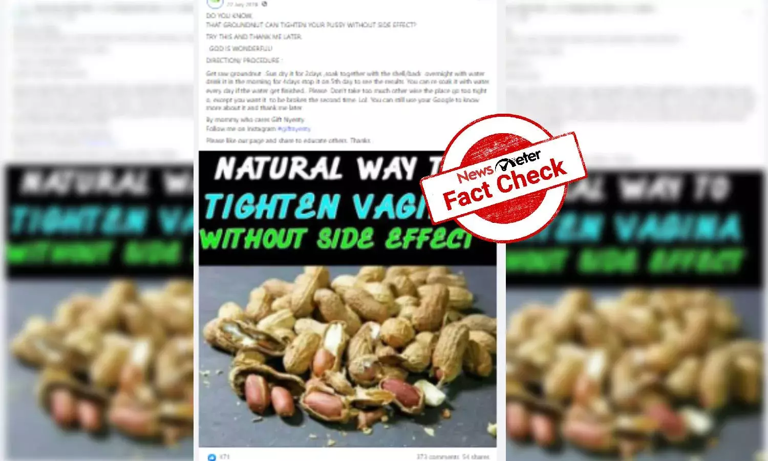 Boiled groundnut water can tighten the vagina in 5 days. Really?