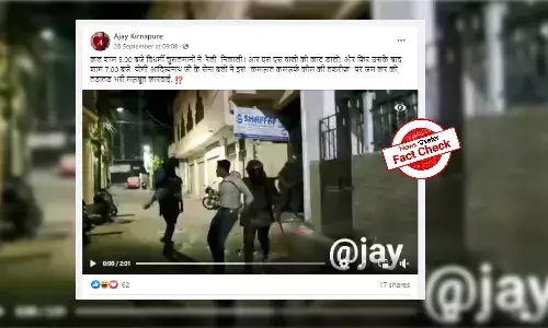 Video of Hyderabad cops detaining protestors falsely shared as video from UP