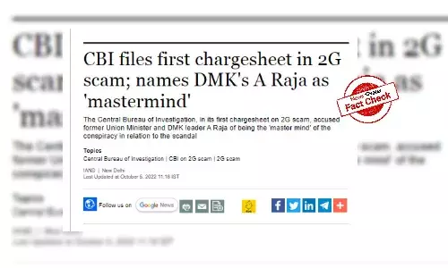 Media shares 2011 story of A Raja named mastermind in 2G scam as recent