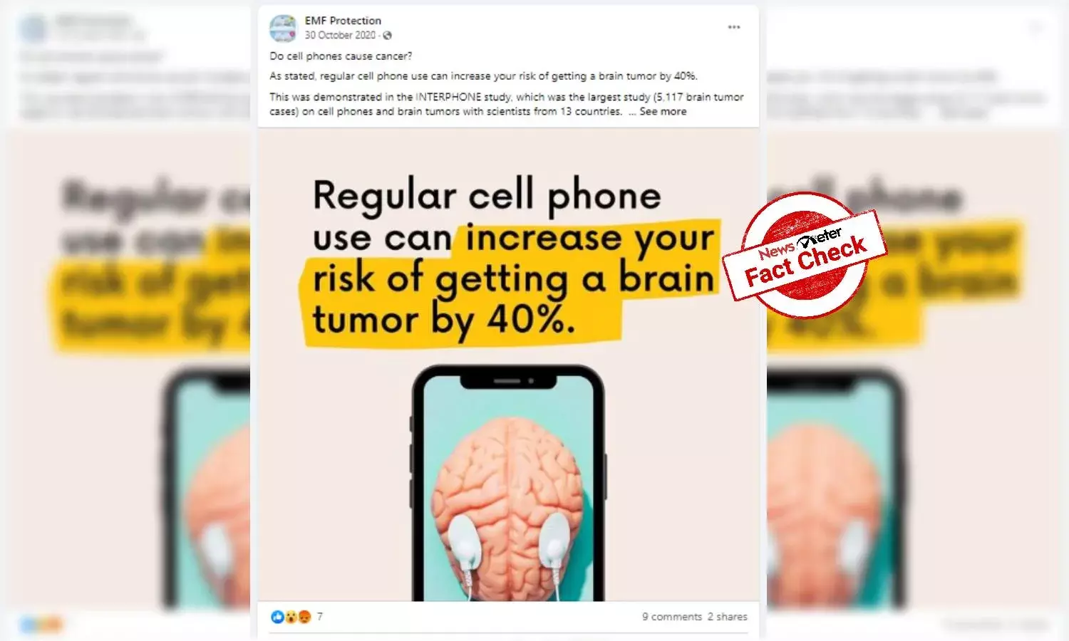 Can mobile phone use increase risk of brain tumor by 40%?