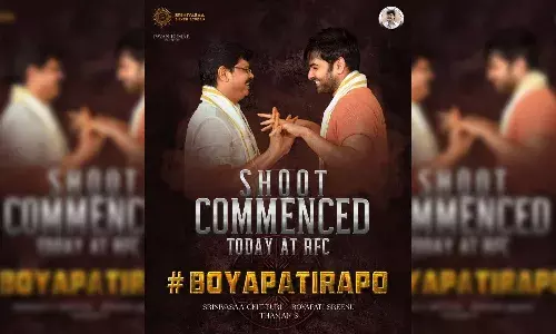 Boyapati Srinu and Ram Pothinenis film goes on floors