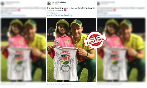 No, cricketer David Millers daughter did not die of cancer