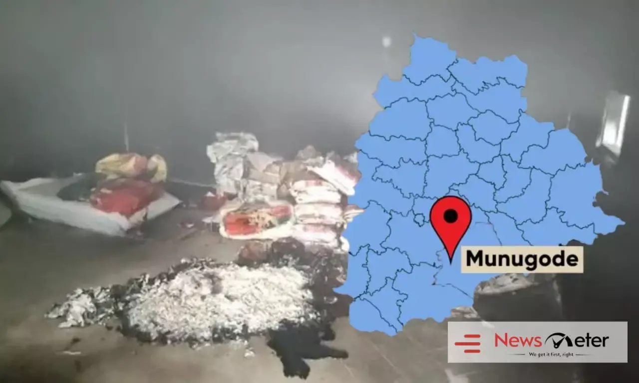 Munugode by-poll: Congress office in Chandur set on fire ahead of Revanths road shows