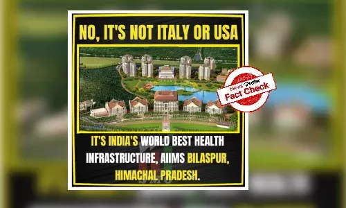 Photo of Malaysian university falsely passed off as new AIIMS Bilaspur campus