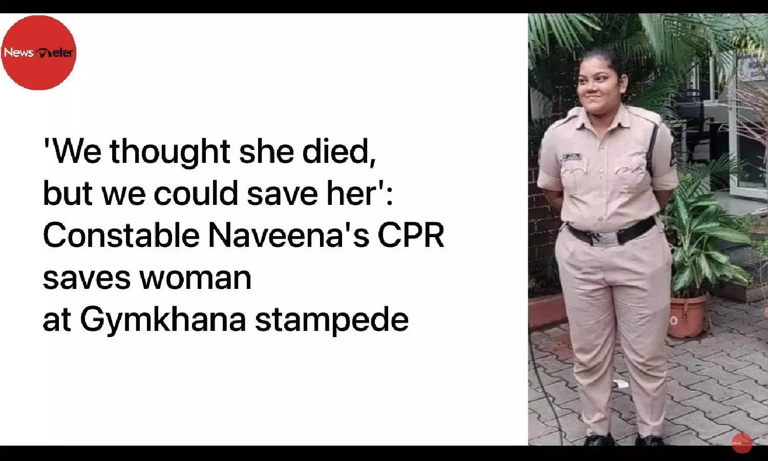 We thought she died, but we saved her: Constable Naveenas CPR saves woman at Gymkhana stampede