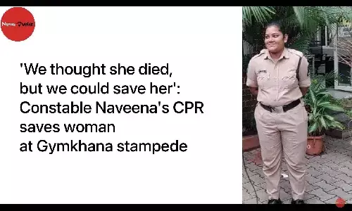 We thought she died, but we saved her: Constable Naveenas CPR saves woman at Gymkhana stampede