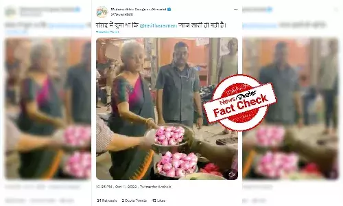 Congress tweets morphed photo of Nirmala Sitharaman buying onions