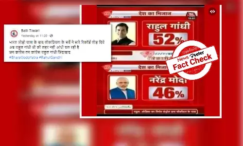 Morphed graphic of Aaj Tak survey shows Rahul Gandhi as Indias most popular leader