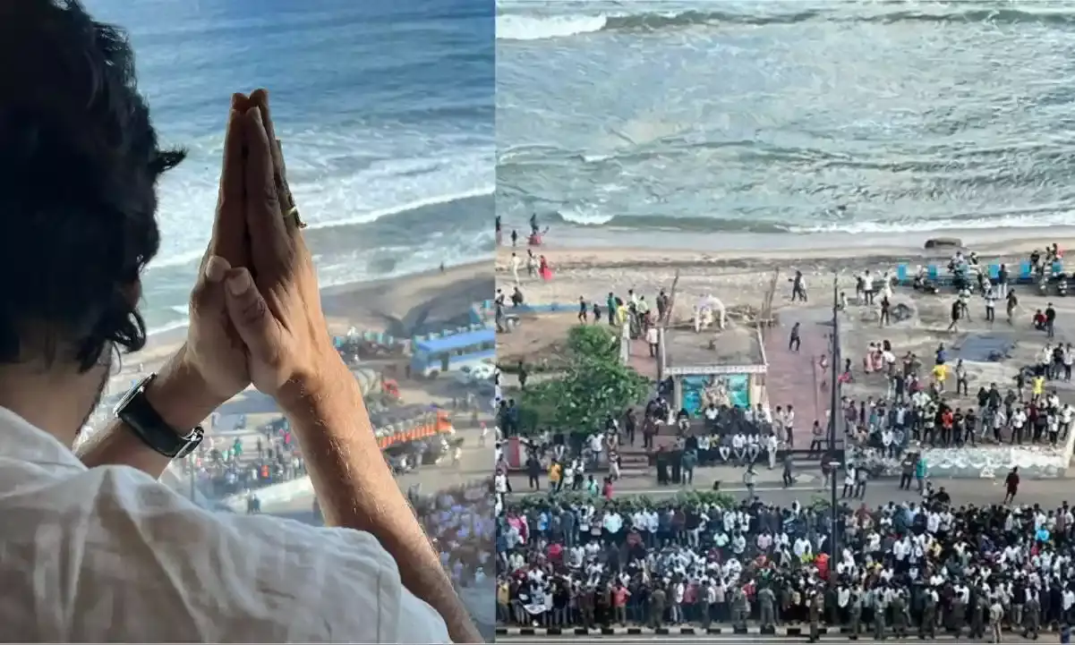 Vizag: Hundreds gather outside Pawan Kalyans hotel after police deny rally permission