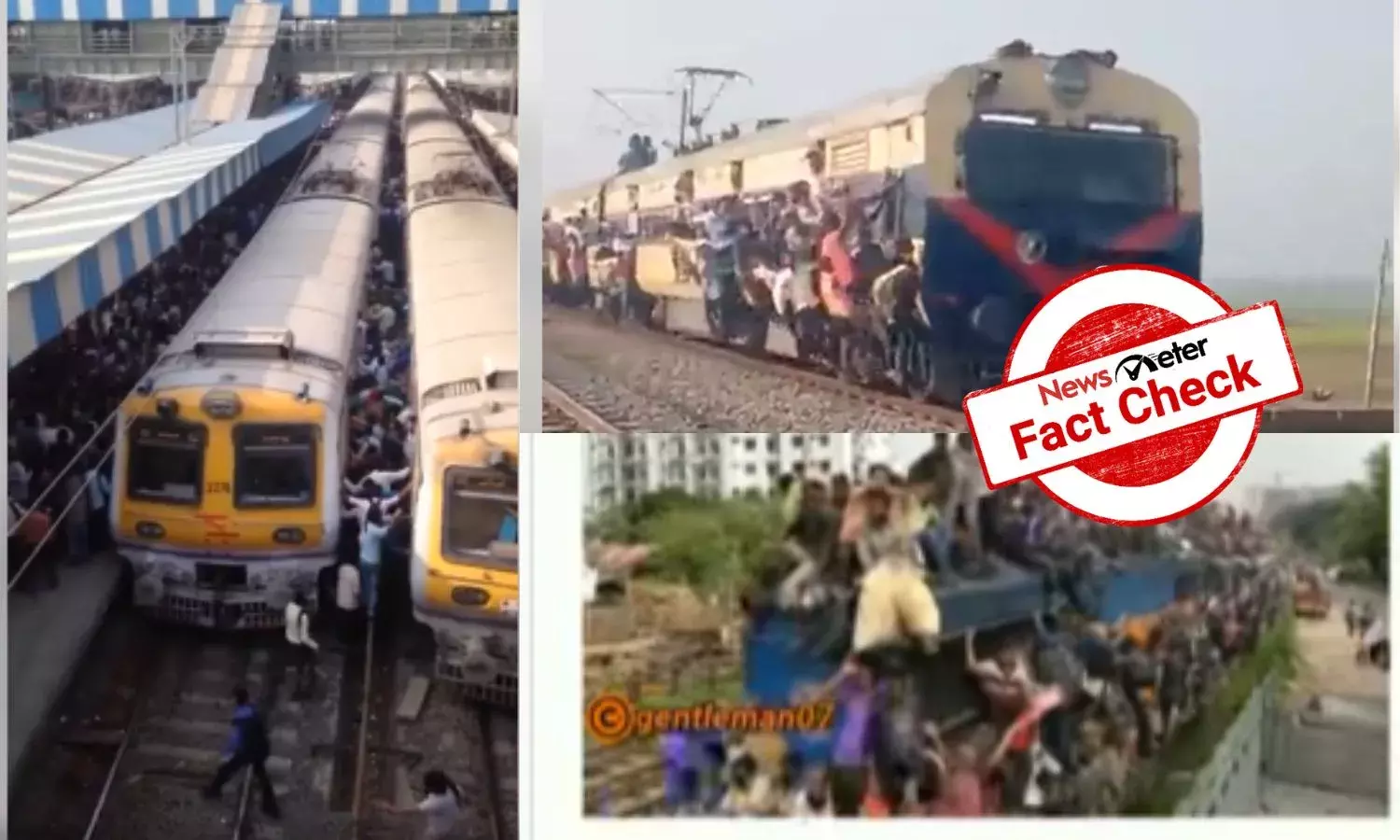 Old videos of overcrowded trains falsely linked to UP PET 2022 exam