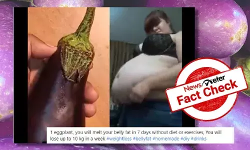 Can consuming eggplant water help you shed 10kg in a week?