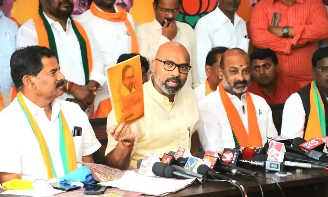 Bandi Sanjay questions KCRs role in foiled defection, bribery scandal