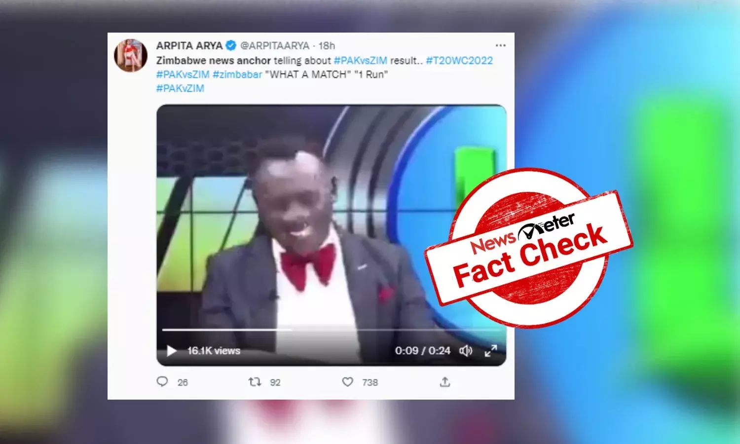 Is this Zimbabwean news anchor mocking Pak defeat in T20 world cup?
