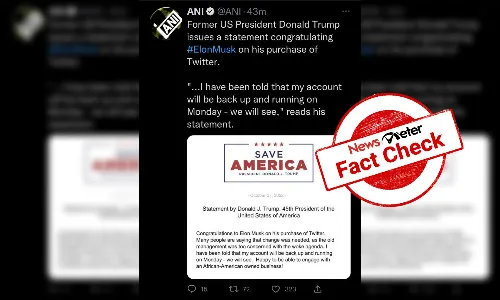 Fake news alert: Trump has not congratulated Elon Musk for Twitter takeover