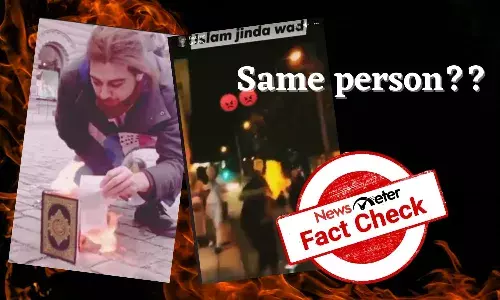 Is this burning man the same man who lit Quran on fire?