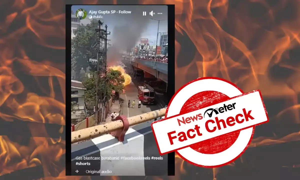 Video of cylinder blast in Guwahati passed off as gas explosion in UPs Barabanki