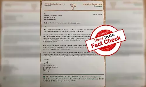 Bandi Sanjay did not say BJP is losing Munugode by-poll; viral letter is fake