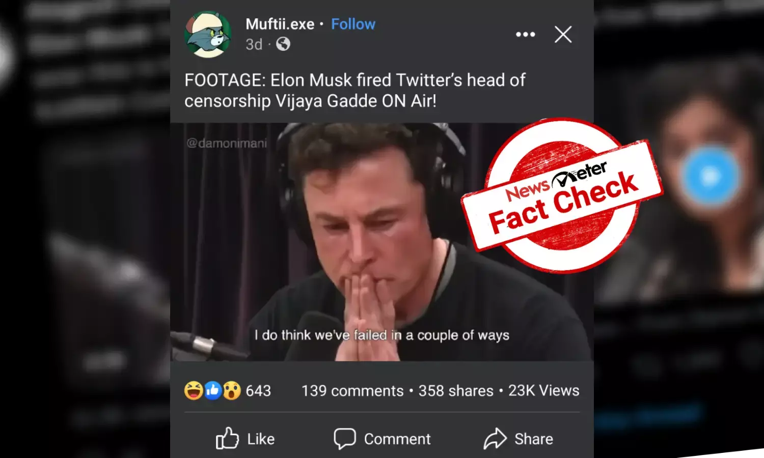 டுவிட்டர் பாலிசித் தலைவரை நேரலையில் பணி நீக்கம் செய்தாரா எலான் மஸ்க்? உண்மை என்ன?