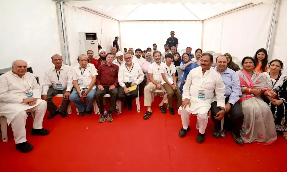 On day 57 of Bharat Jodo Yatra, Rahul Gandhi meets Muslim leaders in Sangareddy