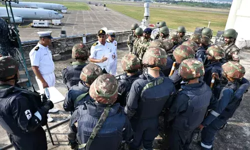INS Dega conducts mock anti-hijack exercise at Vizag airport