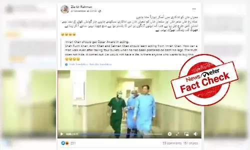 Old video shared to falsely claim former Pak PM Imran Khan is faking his injury