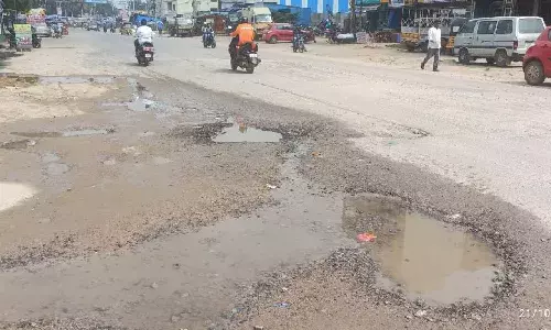 Suffering in silence: Potholed Chandanagar-Ameenpur road claims lives; admin unmoved