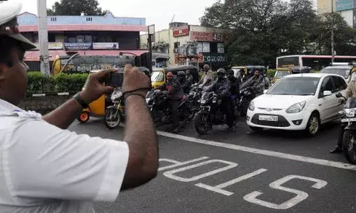 Drive against stop line violations: 3,968 cases booked in Cyberabad, 10K in Hyderabad