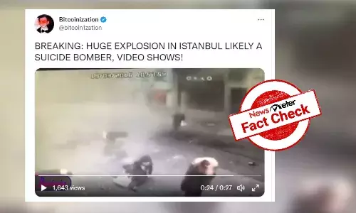 Old CCTV footage passed off as video of 13 November Istanbul bomb blast