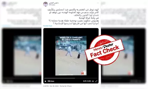 Video of a man throwing a child to the ground in Kerala given communal twist