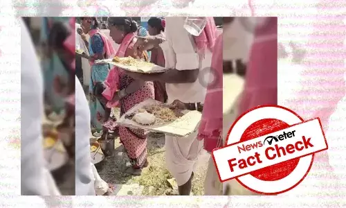 Old food serving video at TRS event passed off as BJP programme