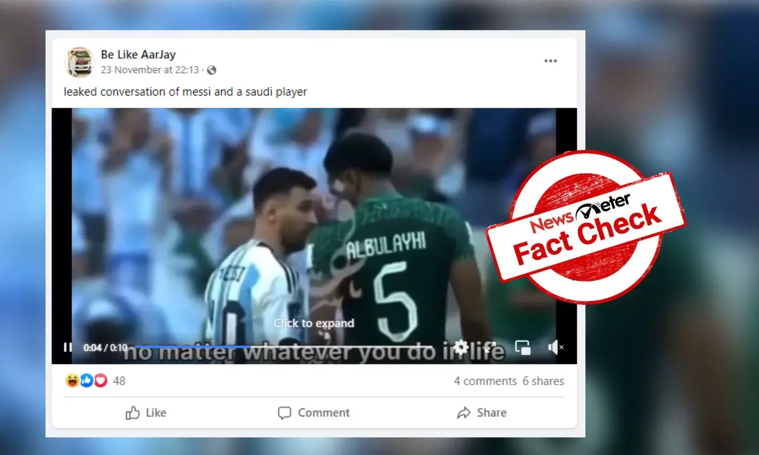 Doctored video passed off as Saudi player convincing Messi to embrace Islam
