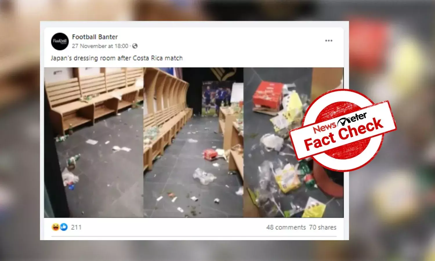 FIFA World Cup: Japans team did not litter dressing room after losing to Costa Rica