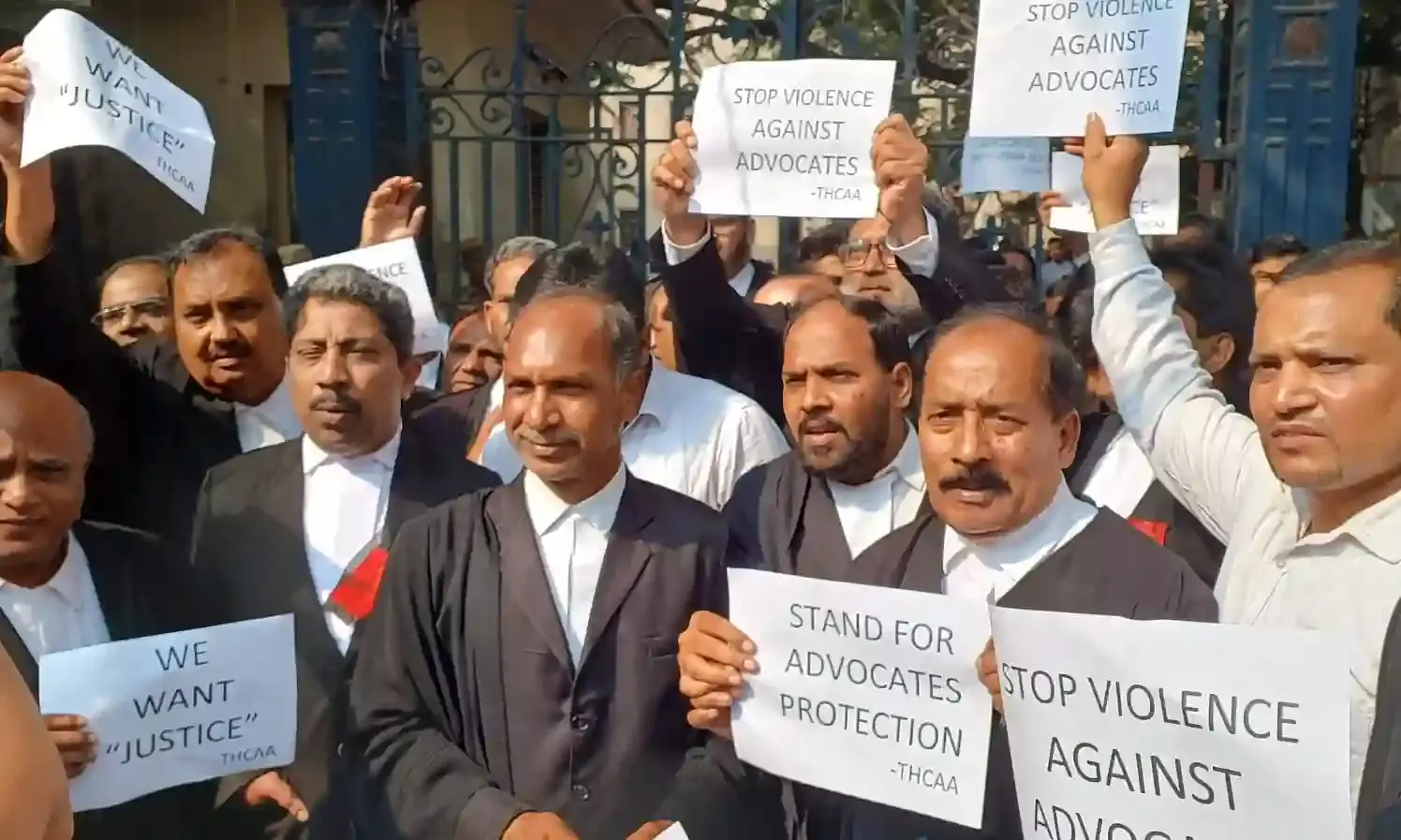 Telangana HC advocates protest attack on lawyer, seek better protection