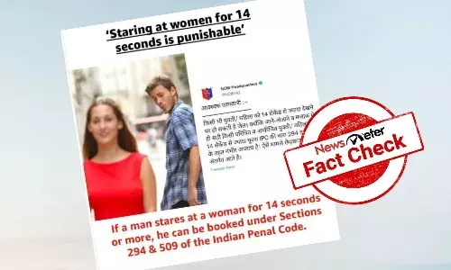 Can anyone be booked for looking at woman for 14 seconds?