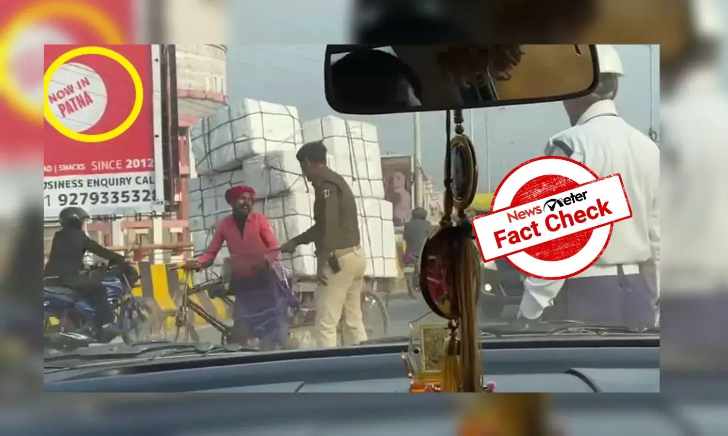 Video of police hitting a rickshaw driver in Bihar went viral as from Gujarat