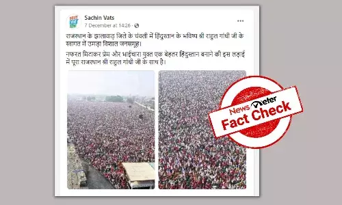 Photos of religious gathering shared as crowd at Congress Bharat Jodo Yatra in Rajasthan