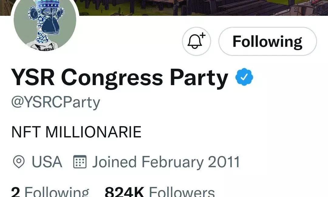 YSRCPs Twitter account hacked, flooded with crypto posts