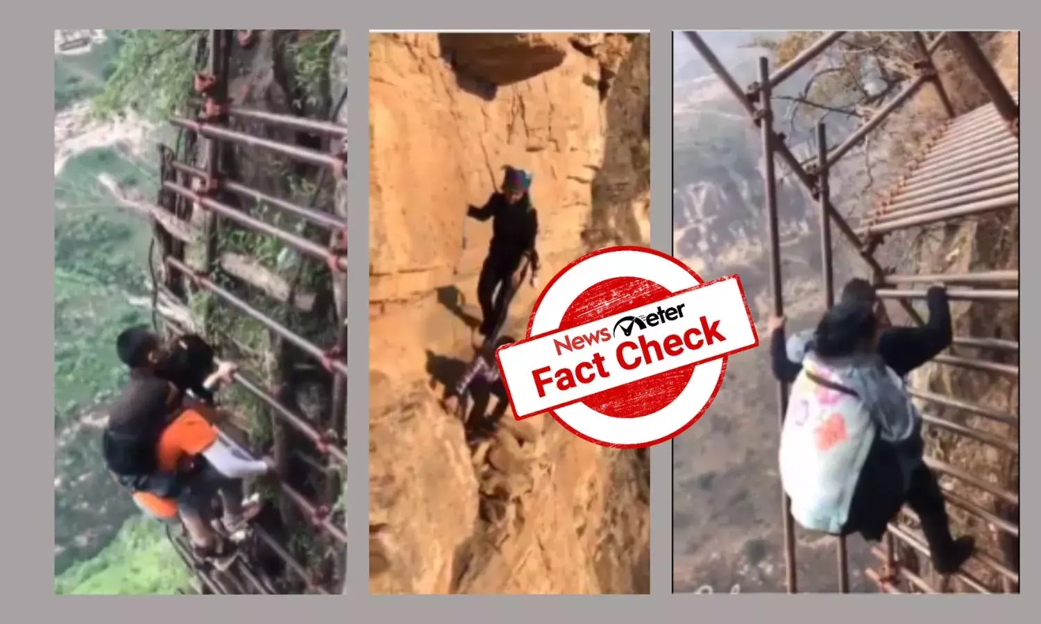 Viral video of people navigating steep cliff is from China, not Arunachal