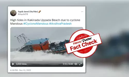 Old video of boat accident in Kerala falsely linked to cyclone Mandous
