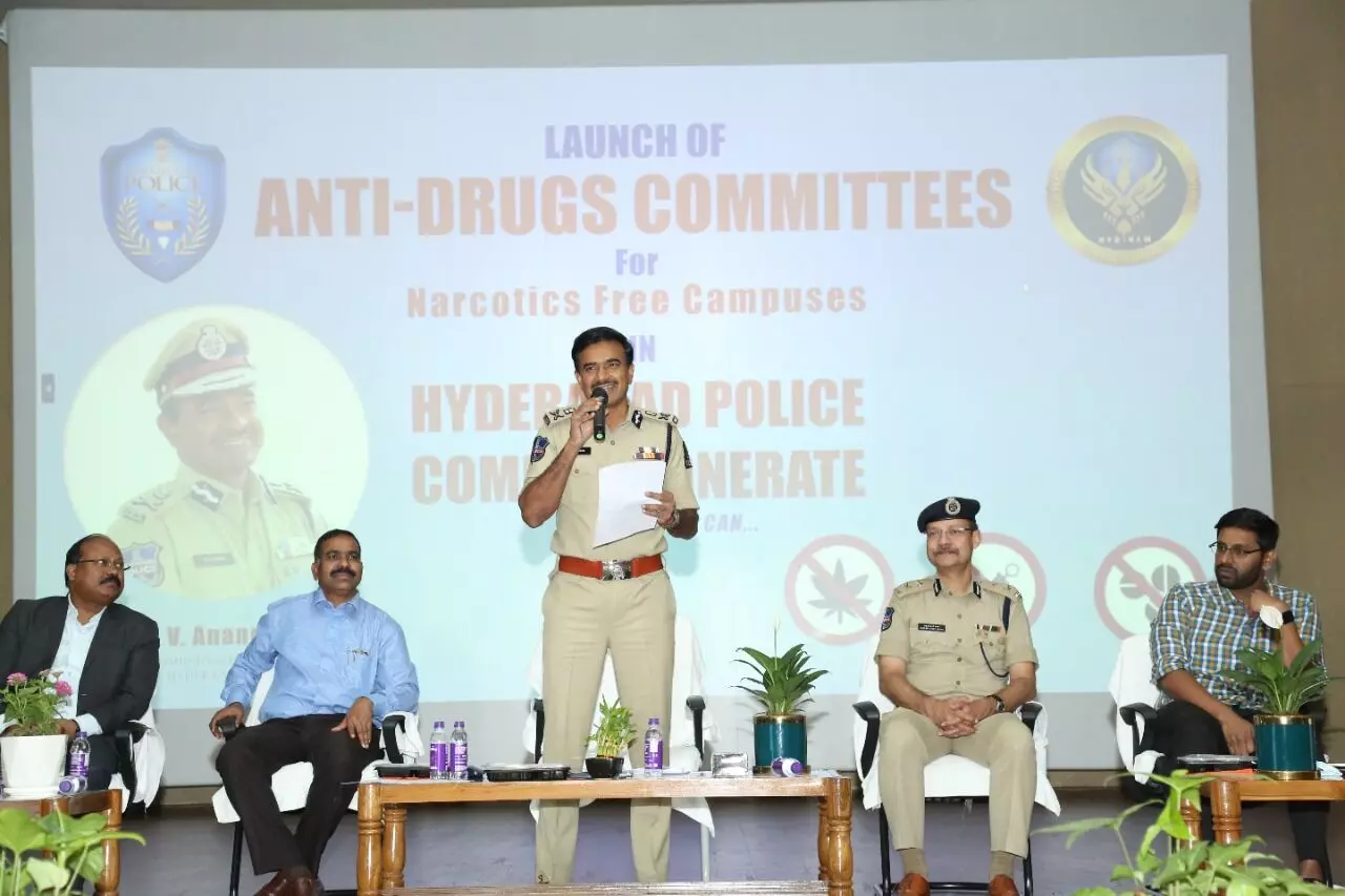 Fight against drugs: Hyd police launches anti-drug committees in 55 colleges Fight against drugs: Hyd police launches anti-drug committees in 55 colleges