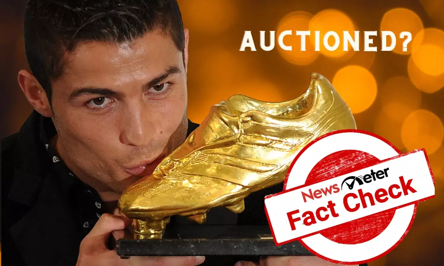 Did Christiano Ronaldo sell his Golden Boots to donate funds to kids in Palestine?