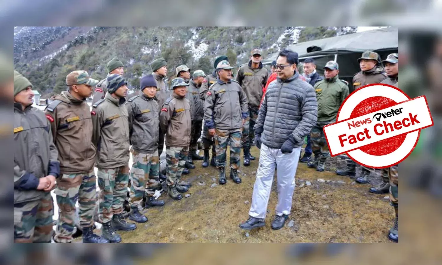 Old image of minister Kiren Rijiju passed off as his recent visit to Tawang